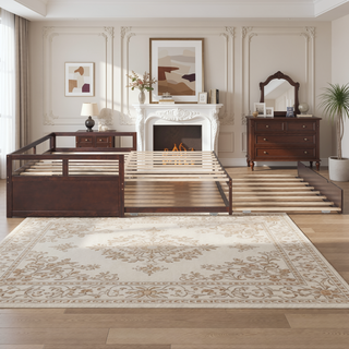 Sunvega Extending Daybed with Trundle for Spontaneous Guests from Twin to King Size