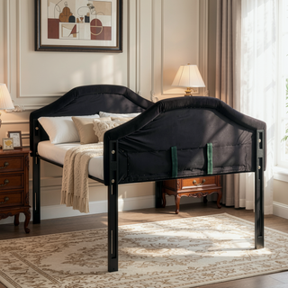 Sunvega Queen Size Upholstered Headboard with Tufted Diamond Stitch and Nailhead Trim