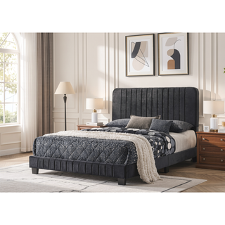 Sunvega Stylish Casual Gray Queen Bed Frame with Durable Support