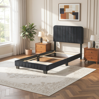 Sunvega Twin Bed Frame in Crisp White for Compact Living Areas