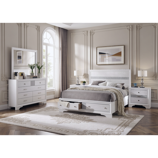 Sunvega Seven Drawer Wood Dresser with Spacious Storage for Bedroom