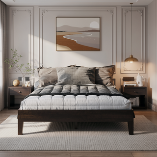 Sunvega Full Platform Bed with 28-Slat Dual-Zone System and 650lb Capacity