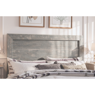 Sunvega Natural Finish Full Bed with Headboard Footboard and Rails