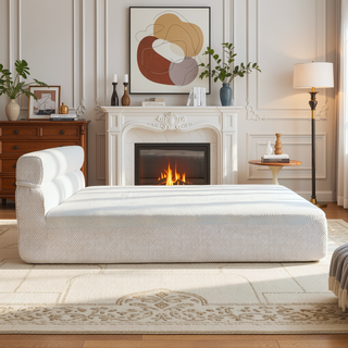 Sunvega All-in-One Full Mattress and Bed Frame with Cooling Fabric for Living Room
