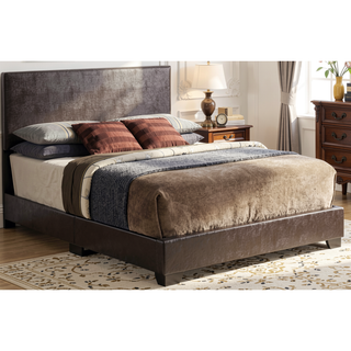 Sunvega Sleek Black Full Bed Frame with Chic Finish for Casual Elegance