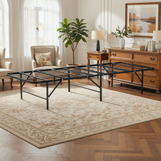Sunvega Twin Size Metal Bed Frame with Ample Under-Bed Storage Space