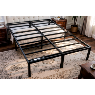 Sunvega Modern Twin Steel Heavy-Duty Platform Foundation with Under-Bed Storage