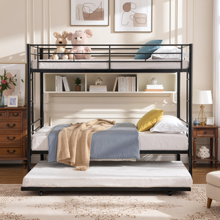 Sunvega Modern Metal Bunk Bed Frame with Strong Steel Structure for Bedroom