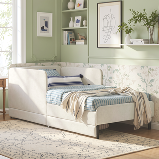 Sunvega Twin Size Upholstered Sofa Bed Frame with 2 Storage Drawers and Velvet