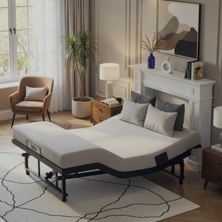 Sunvega Adjustable Queen Bed Frame with Zero Gravity Experience and USB Charging Station