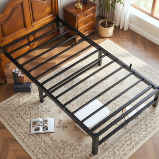 Sunvega Twin Size Heavy Duty LED Bed Frame with USB Charging and Headboard