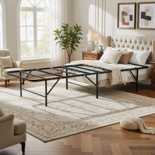 Sunvega Sturdy Metal Twin XL Bed Frame with Mattress Support and Storage
