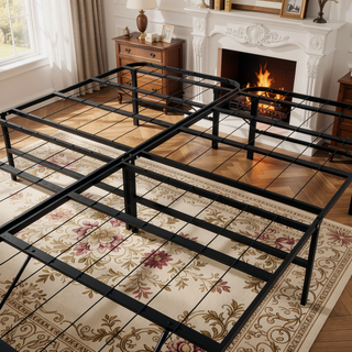 Sunvega Heavy-Duty Steel Platform Foundation with Tool-Free Assembly for Queen Bed