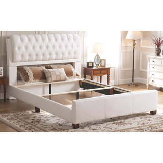 Sunvega Modern White Queen Bed with Clean Design for Versatile Room Decor