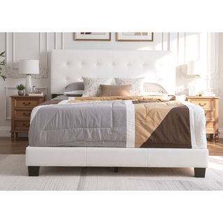 Sunvega Twin Bed Frame in Crisp White for Compact Living Areas