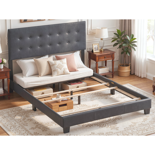 Sunvega Twin Bed Frame in Crisp White for Compact Living Areas