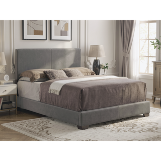 Sunvega Sleek Black Full Bed Frame with Chic Finish for Casual Elegance
