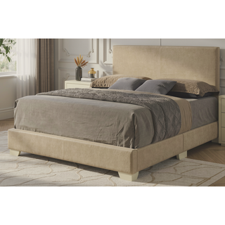 Sunvega Sleek Black Full Bed Frame with Chic Finish for Casual Elegance