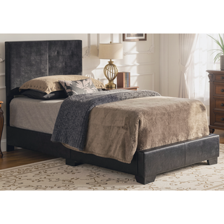 Sunvega Sleek Black Full Bed Frame with Chic Finish for Casual Elegance
