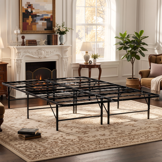 Sunvega Sturdy Metal Mattress Foundation Bed Frame with Ample Under-Bed Storage