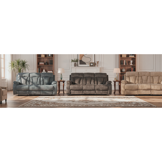 Sunvega Reclining Transitional Loveseat with Lumbar Support and Stainly Steel Base