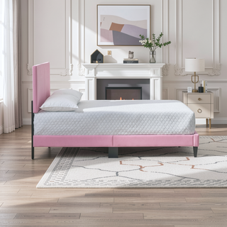 Sunvega White Faux Leather Upholstered Queen Bed with Adjustable Headboard