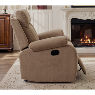 Sunvega Reclining Transitional Chair with Lumbar Support and Stainless Steel Base