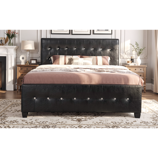 Sunvega Elegant Transitional Queen Bed in White with Chic Finish and Sturdy Build