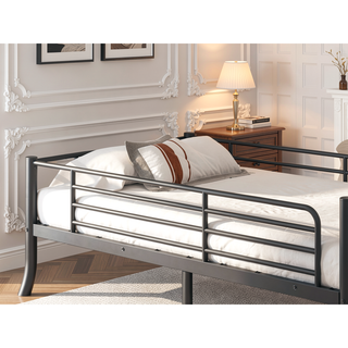 Sunvega Twin Over Full Metal Bunk Bed with Sturdy Construction for Adults and Teens