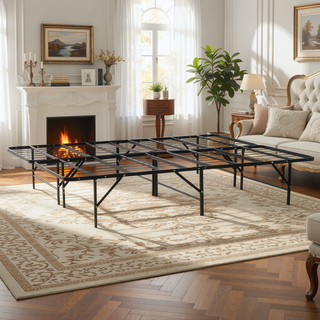 Sunvega Sturdy Metal Platform Bed Frame with Ample Under-Bed Storage