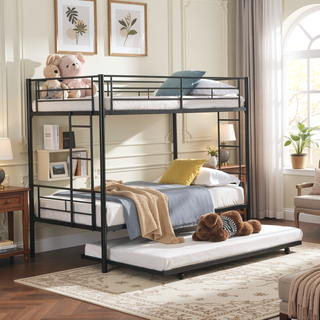 Sunvega Modern Metal Bunk Bed Frame with Strong Steel Structure for Bedroom
