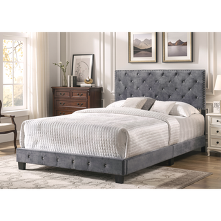 Sunvega Transitional Style Gray King Bed For Modern Living With Sturdy Materials