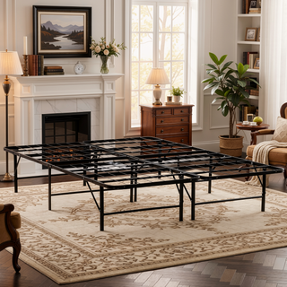 Sunvega Sturdy Metal Mattress Foundation Bed Frame with Ample Under-Bed Storage