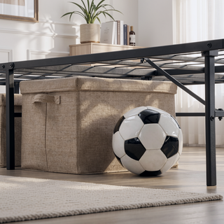 Sunvega Heavy Duty Steel Slat King Size Metal Platform Folding Bed Frame