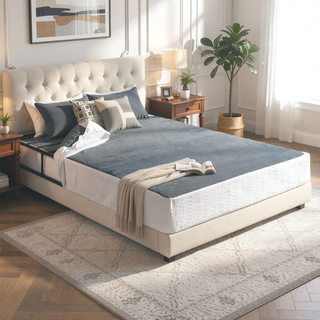 Sunvega High Profile 8.5 Inch California King Mattress Foundation with Textured Fabric