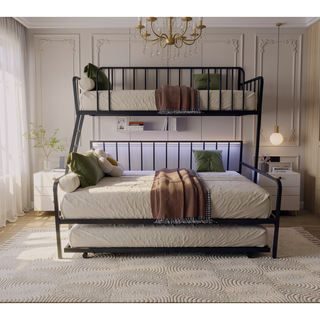 Sunvega Twin Daybed with Trundle Farmhouse Frame Sliding Barn Door Headboard Charging Station