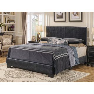 Sunvega Sleek Black Full Bed Frame with Chic Finish for Casual Elegance