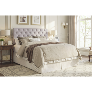 Sunvega Pink Faux Leather Tufted Panel Headboard with Adjustable Height