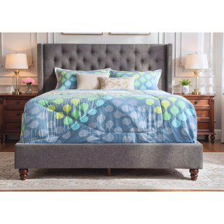 Sunvega Elegant Gray Full Upholstered Bed with Sturdy Frame for Modern Comfort