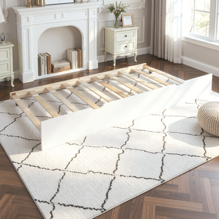 Sunvega Twin Size Daybed with Hideaway Trundle Bed and Sturdy Solid Wood Frame