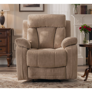 Sunvega Reclining Transitional Chair with Lumbar Support and Stainless Steel Base