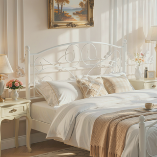Sunvega Full Metal Bed with Sturdy Steel Structure for Modern Bedroom
