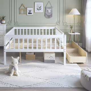 Sunvega Twin Size Daybed with Two Drawers Made of Solid Pine Wood