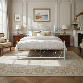 Sunvega Full Metal Bed with Sturdy Steel Structure for Modern Bedroom