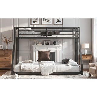 Sunvega Twin XL over Queen Metal Bunk Bed for Teens and Adults with Noise Reduction