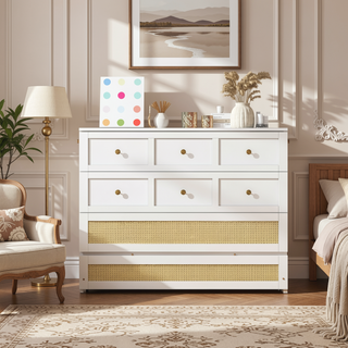 Sunvega Full Size White Murphy Bed with Large Drawers for Smart Space Utilization