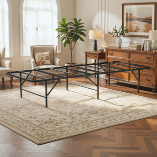 Sunvega Twin Size Metal Bed Frame with Ample Under-Bed Storage Space