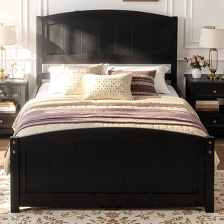 Sunvega White Twin Size Wood Platform Bed with Trundle for Maximized Space