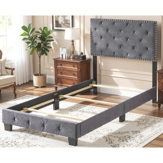 Sunvega Twin Bed Frame in Crisp White for Compact Living Areas