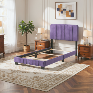 Sunvega Twin Bed Frame in Crisp White for Compact Living Areas